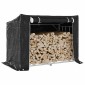 vidaxL Ράφι για καυσόξυλα με κάλυμμα βροχής 151x80,5x110,5 εκ.