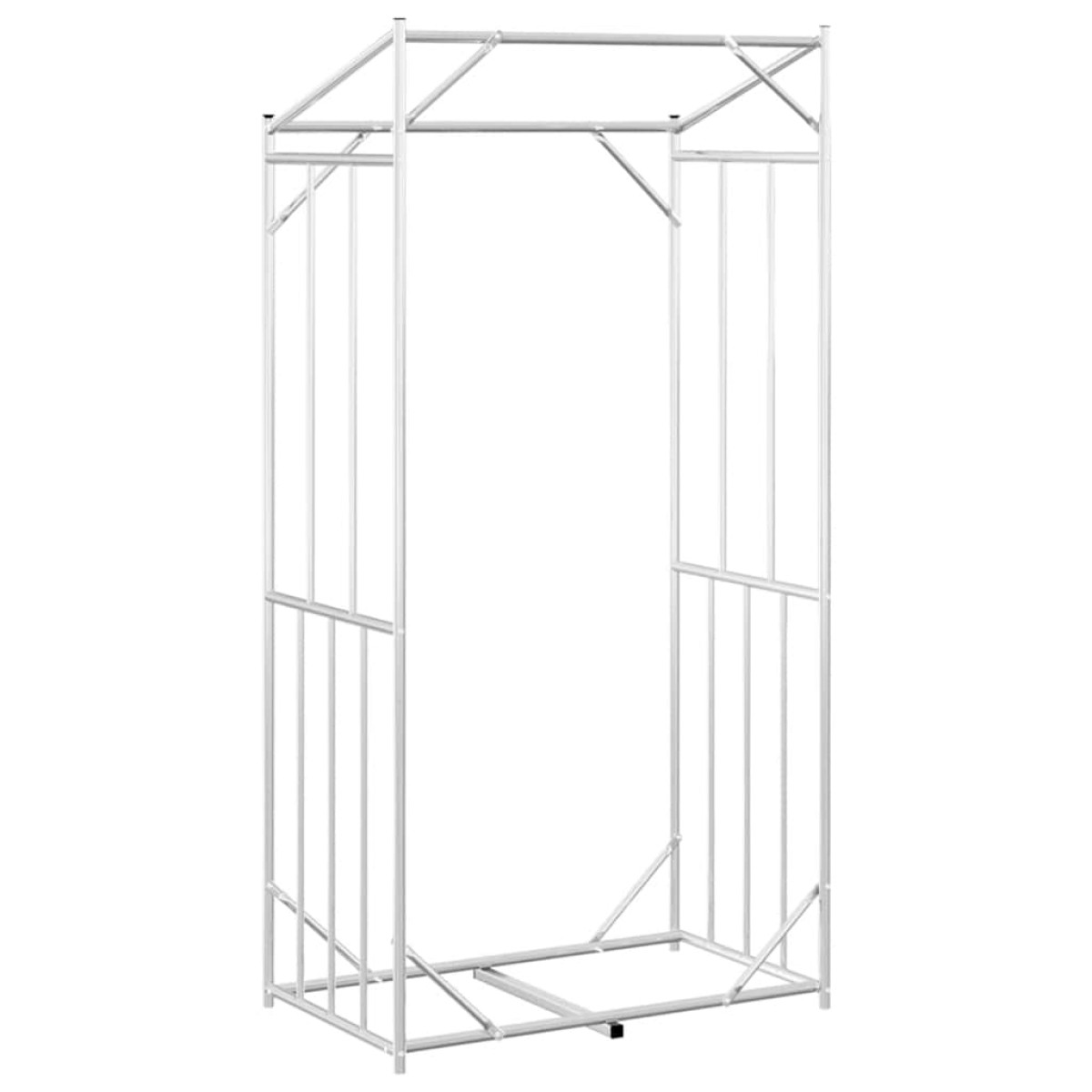 vidaxL Ράφι για καυσόξυλα με κάλυμμα βροχής 100x60x200 εκ.