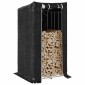 vidaxL Ράφι για καυσόξυλα με κάλυμμα βροχής 100x100x200 εκ.