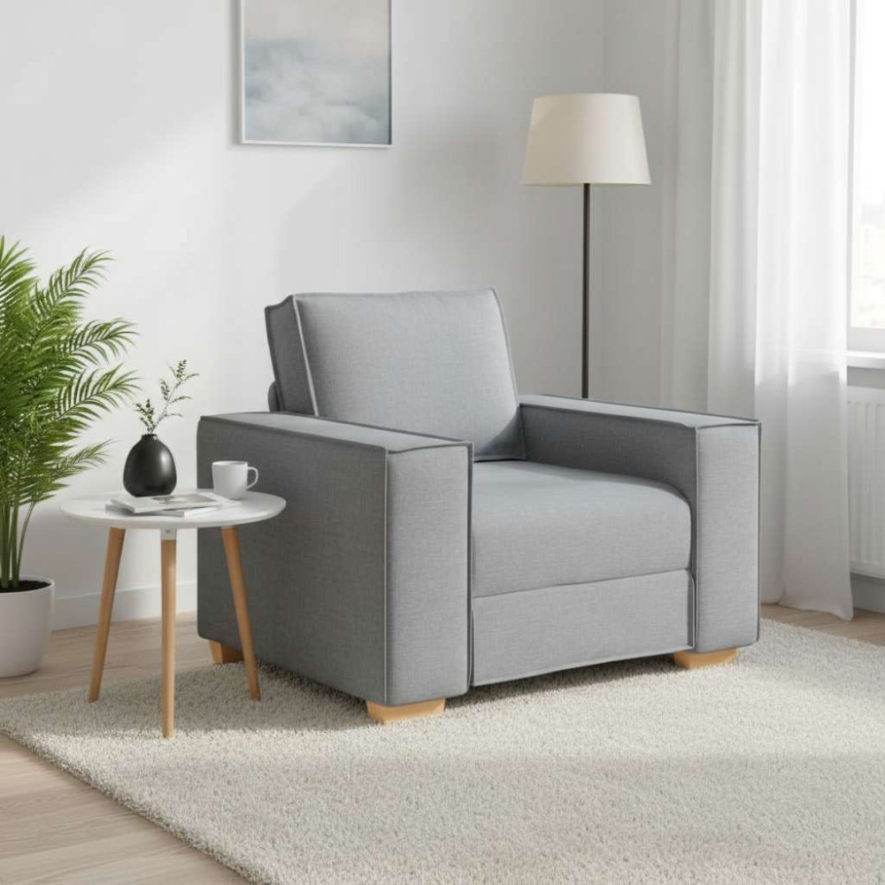 vidaXL Πολυθρόνα-Καναπέ Ανοιχτό Γκρι 100x78x84 εκ. από Ύφασμα