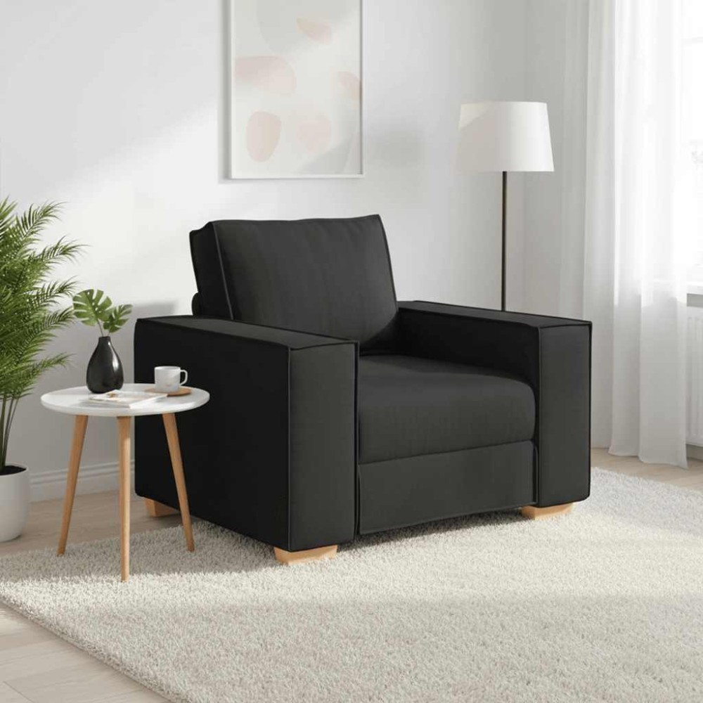 vidaXL Πολυθρόνα-Καναπέ Μαύρη από Ύφασμα 100x78x84 εκ.