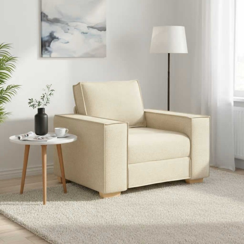 vidaXL Καναπές-Καρέκλα Κρεμ 100x78x84 εκ. Ύφασμα