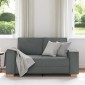 vidaXL Διθέσιος Καναπές Σκούρο Γκρι 160x78x84 εκ. Υφασμάτινος