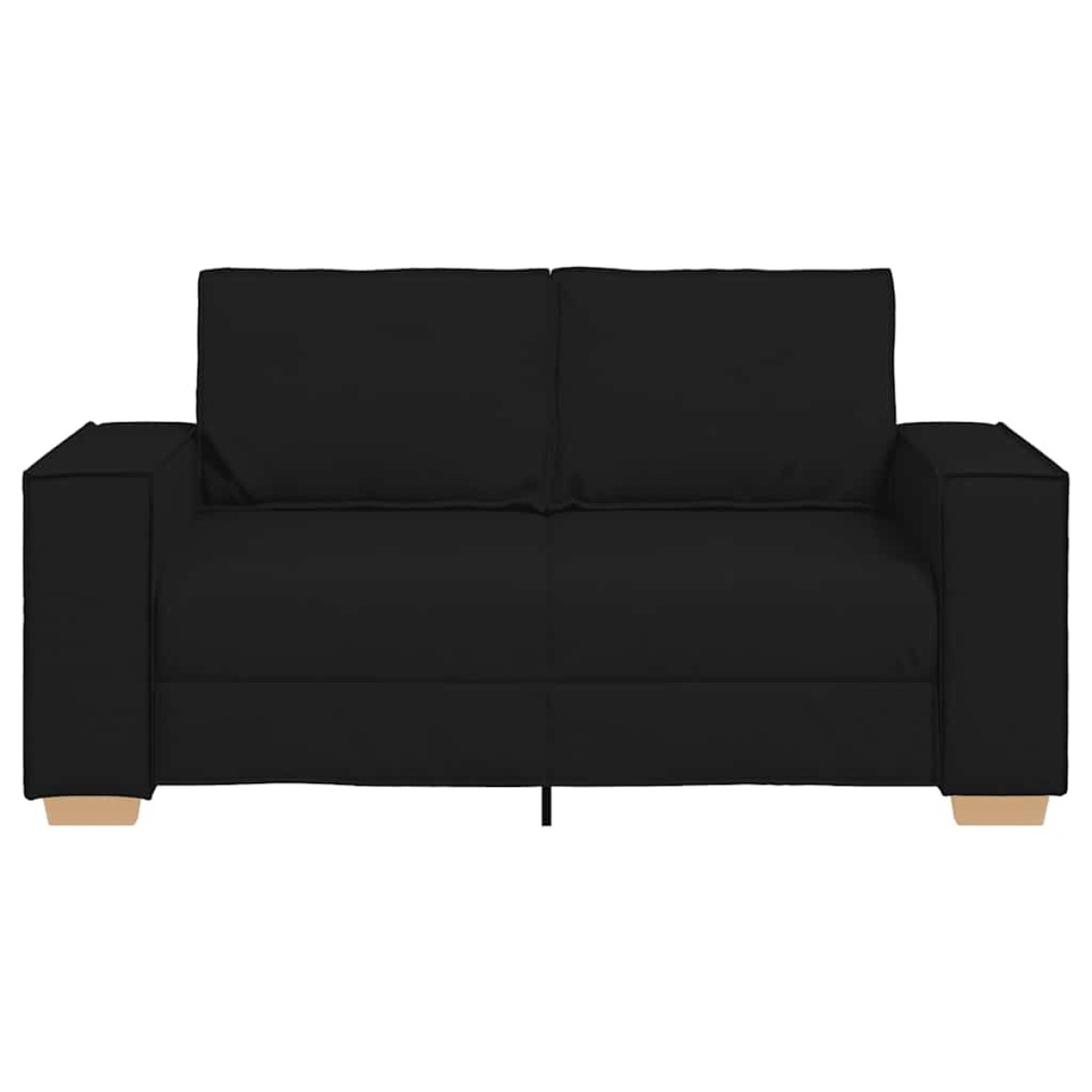 vidaXL Καναπές Διθέσιος Μαύρος 160x78x84 εκ. από Υφασμάτινο Υλικό