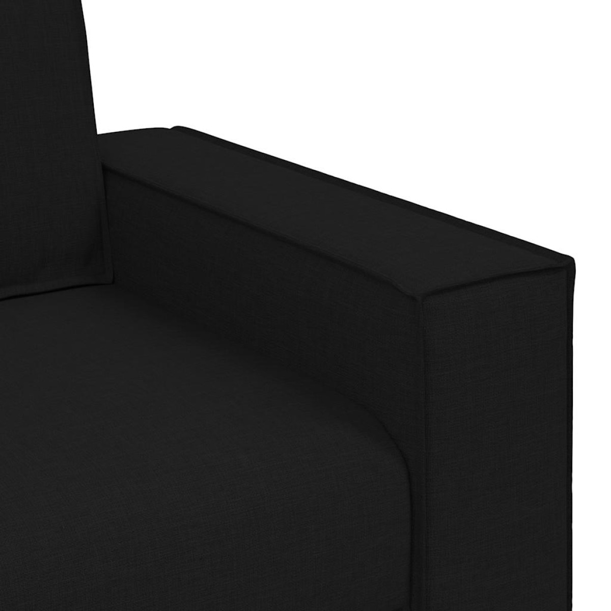vidaXL Καναπές Διθέσιος Μαύρος 160x78x84 εκ. από Υφασμάτινο Υλικό