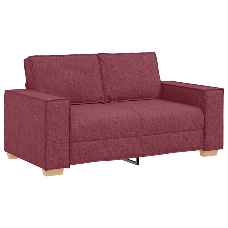 vidaXL Διθέσιος Καναπές Κόκκινος 160x78x84 εκ. από Ύφασμα