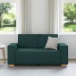 vidaXL Διθέσιος Καναπές Σκούρο Πράσινο 160x78x84 εκ. Ύφασμα