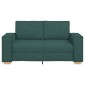 vidaXL Διθέσιος Καναπές Σκούρο Πράσινο 160x78x84 εκ. Ύφασμα