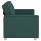 vidaXL Διθέσιος Καναπές Σκούρο Πράσινο 160x78x84 εκ. Ύφασμα