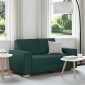 vidaXL Διθέσιος Καναπές Σκούρο Πράσινο 160x78x84 εκ. Ύφασμα