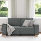 vidaXL Διθέσιος Καναπές Σκούρο Γκρι 180x78x84 εκ. Υφασμάτινος