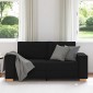vidaXL Διθέσιος Καναπές Μαύρος 180x78x84 εκ. από Ύφασμα