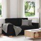 vidaXL Διθέσιος Καναπές Μαύρος 180x78x84 εκ. από Ύφασμα