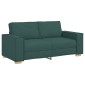 vidaXL Διθέσιος Καναπές Σκούρο Πράσινο 180x78x84 εκ. Ύφασμα