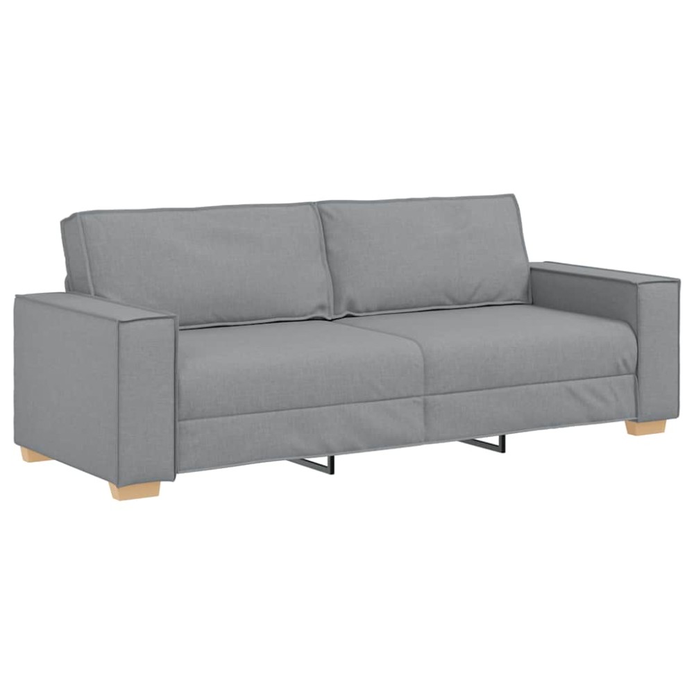 vidaXL Τριθέσιος Καναπές Ανοιχτό Γκρι 220x78x84 εκ. Υφασμάτινος