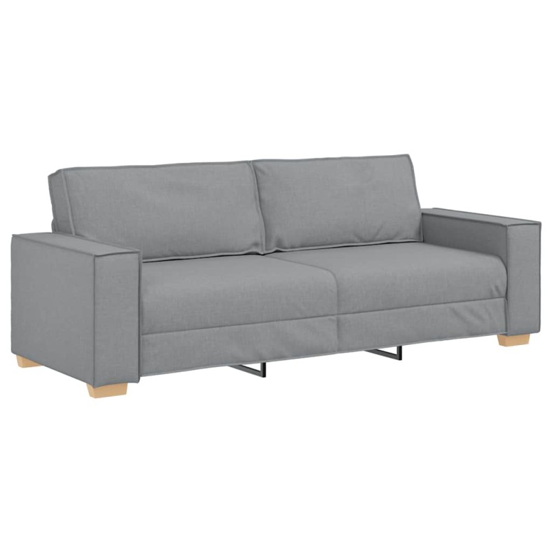vidaXL Τριθέσιος Καναπές Ανοιχτό Γκρι 220x78x84 εκ. Υφασμάτινος