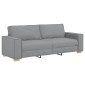 vidaXL Τριθέσιος Καναπές Ανοιχτό Γκρι 220x78x84 εκ. Υφασμάτινος