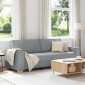 vidaXL Τριθέσιος Καναπές Ανοιχτό Γκρι 220x78x84 εκ. Υφασμάτινος