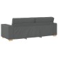 vidaXL Τριθέσιος Καναπές Σκούρο Γκρι 220x78x84 εκ. Υφασμάτινος