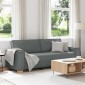 vidaXL Τριθέσιος Καναπές Σκούρο Γκρι 220x78x84 εκ. Υφασμάτινος