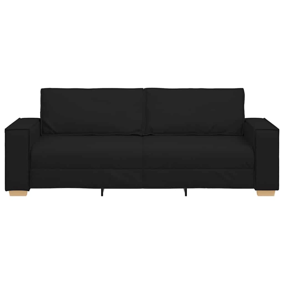 vidaXL Τριθέσιος Καναπές Μαύρος 220x78x84 εκ. από Ύφασμα