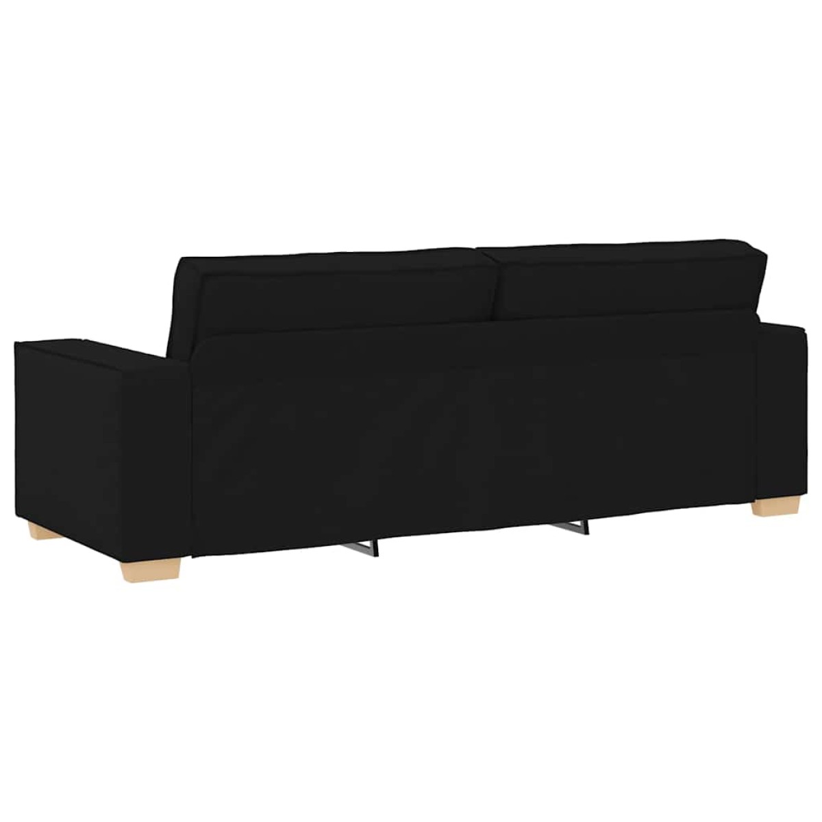 vidaXL Τριθέσιος Καναπές Μαύρος 220x78x84 εκ. από Ύφασμα