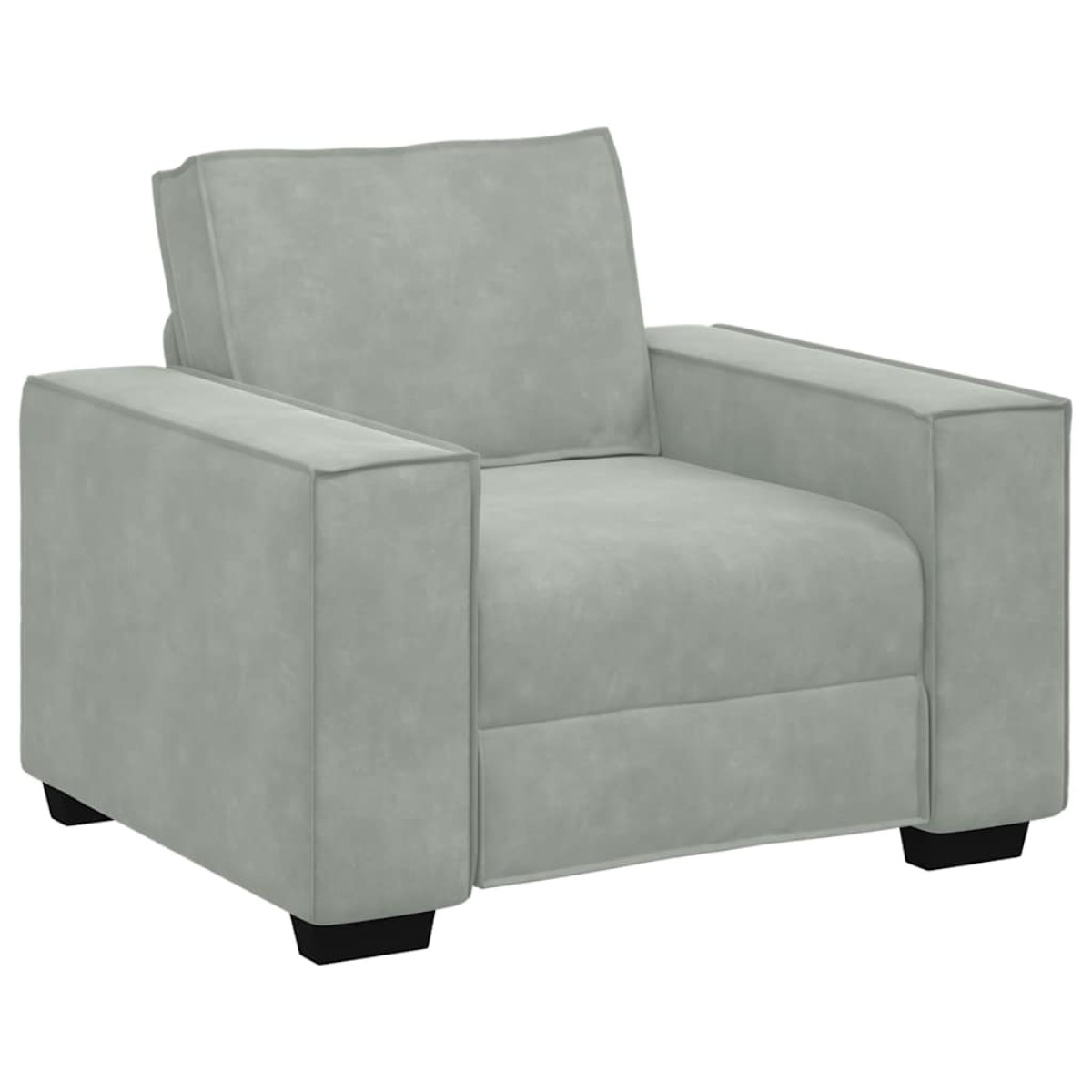 vidaXL Πολυθρόνα Ανοιχτό Γκρι Βελούδινη 100 x 78 x 84 εκ.
