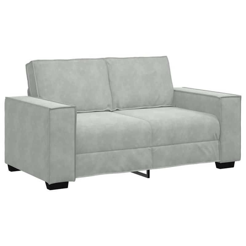 vidaXL Διθέσιος Καναπές Ανοιχτό Γκρι 160x78x84 εκ. Βελούδο