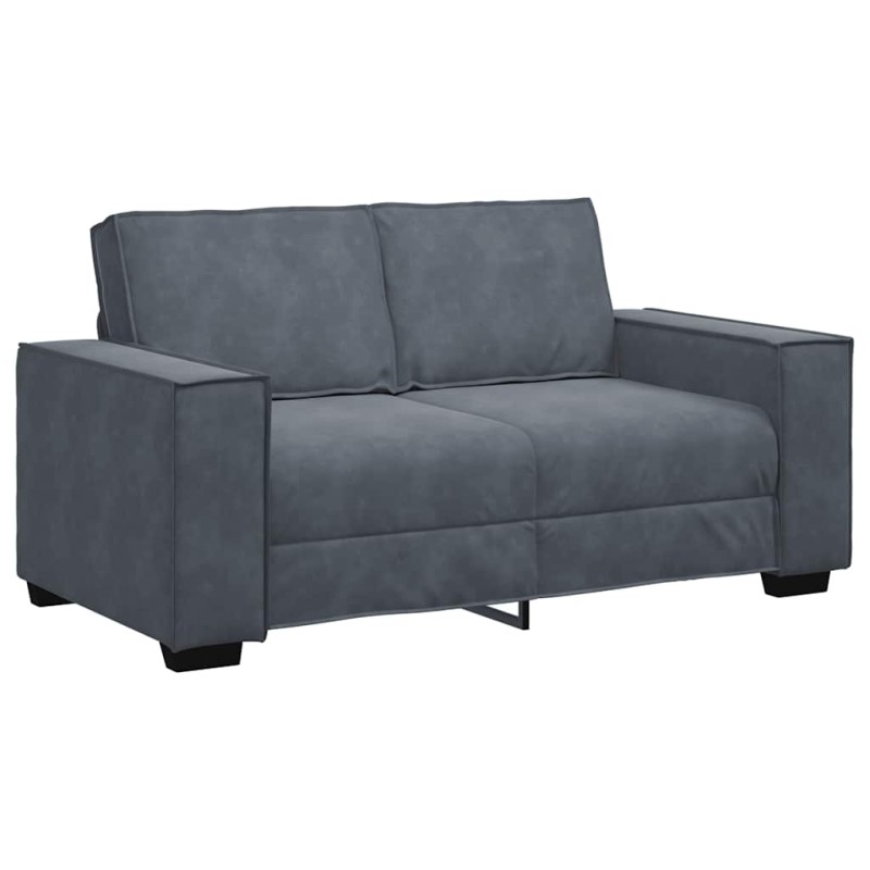 vidaXL Διθέσιος Καναπές Σκούρο Γκρι 160x78x84 εκ. Βελούδο
