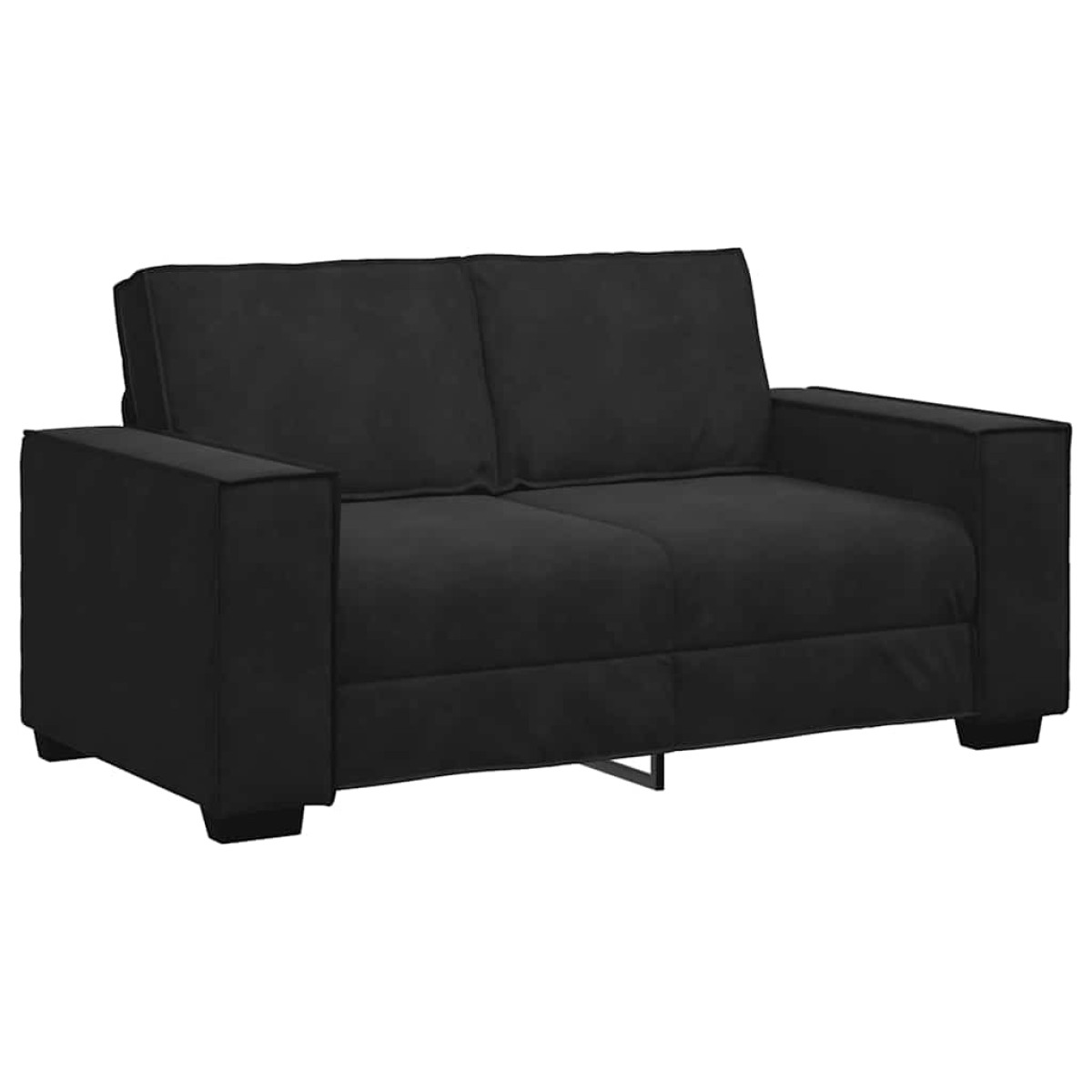 vidaXL Διθέσιος Καναπές Μαύρος Βελούδινος 160x78x84 εκ.