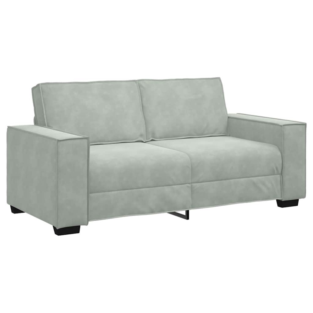 vidaXL Διθέσιος Καναπές Ανοιχτό Γκρι 180x78x84 εκ. Βελούδο
