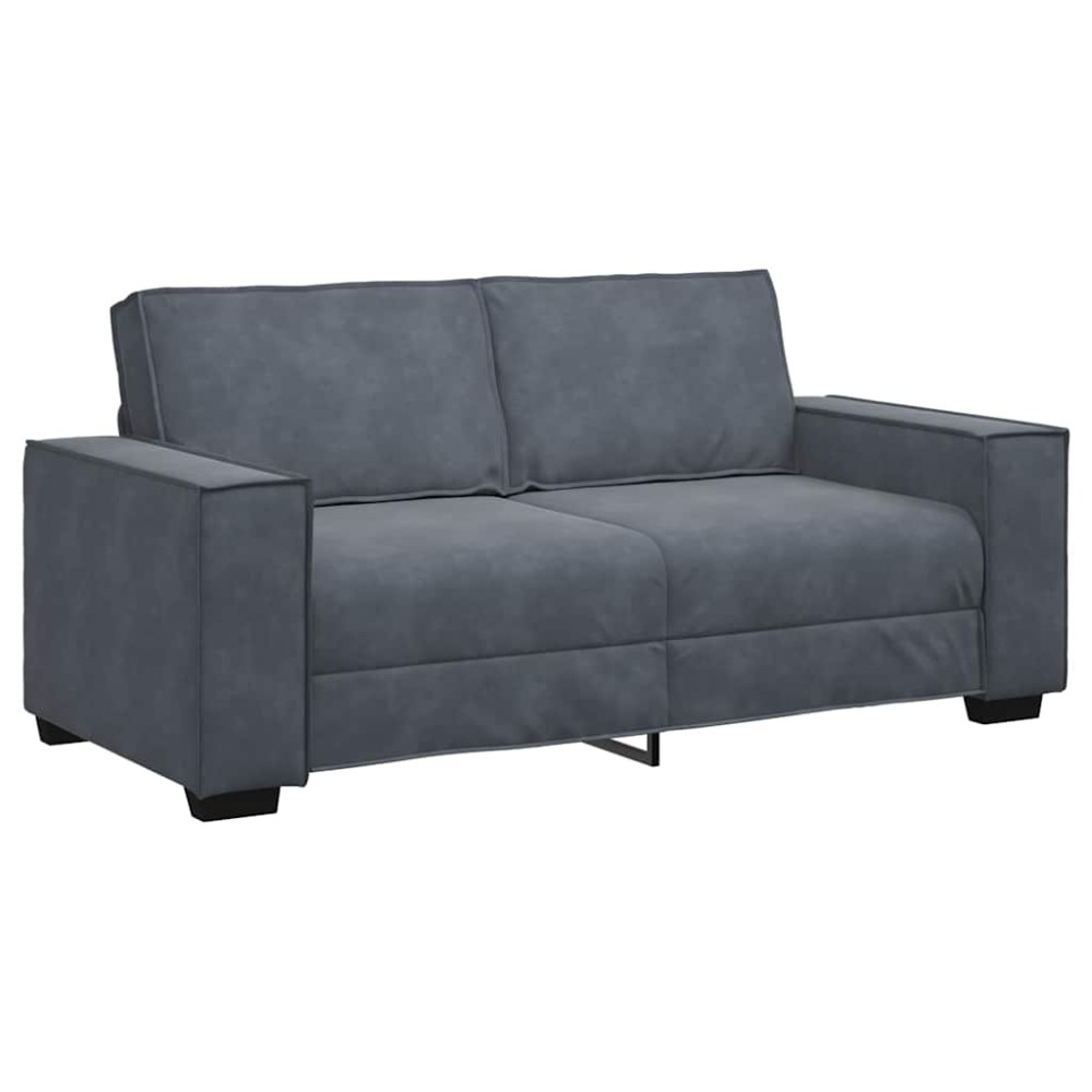 vidaXL Διθέσιος Καναπές Σκούρο Γκρι 180x78x84 εκ. Βελούδο