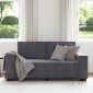 vidaXL Διθέσιος Καναπές Σκούρο Γκρι 180x78x84 εκ. Βελούδο