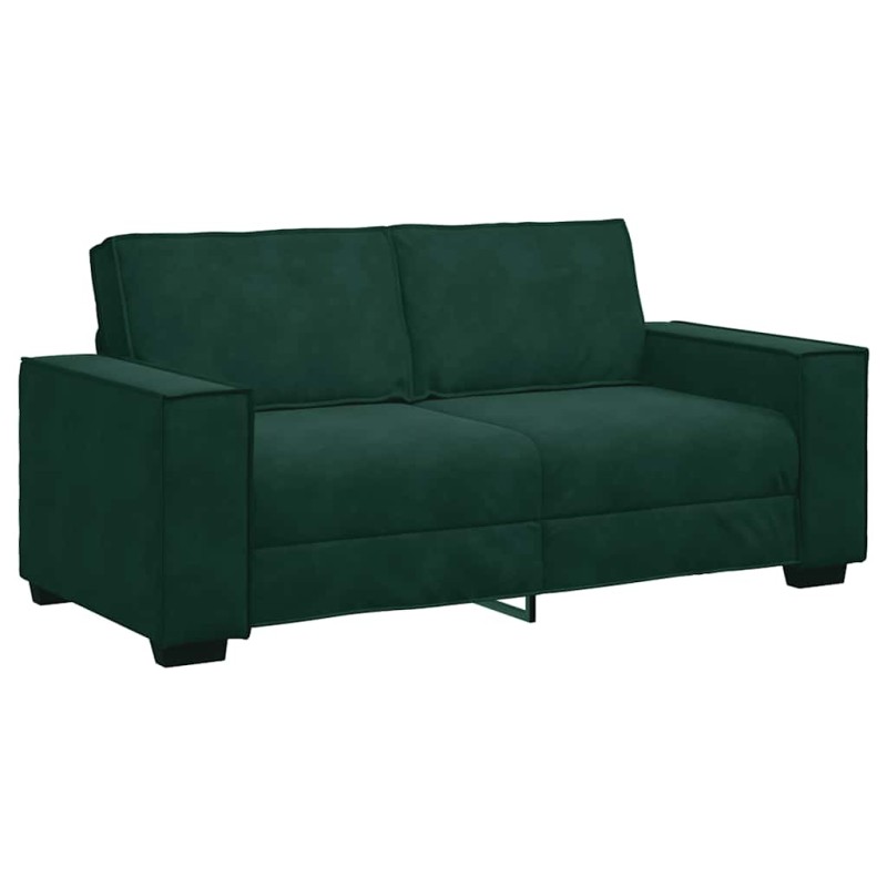 vidaXL Διθέσιος Καναπές Σκούρο Πράσινο 180x78x84 εκ. Βελούδο