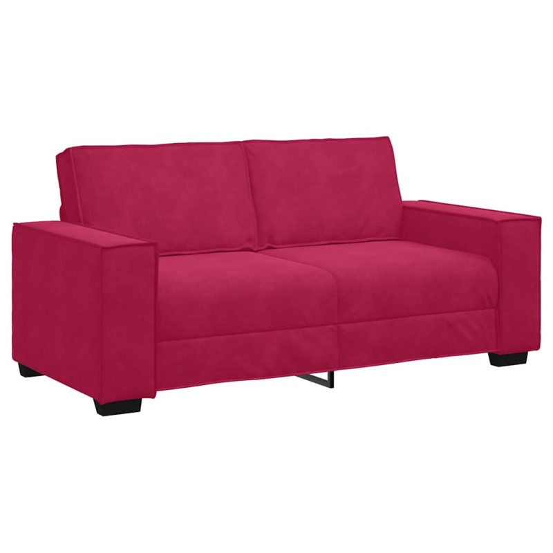 vidaXL Διθέσιος Καναπές Κόκκινος Βελούδος 180x78x84 εκ.