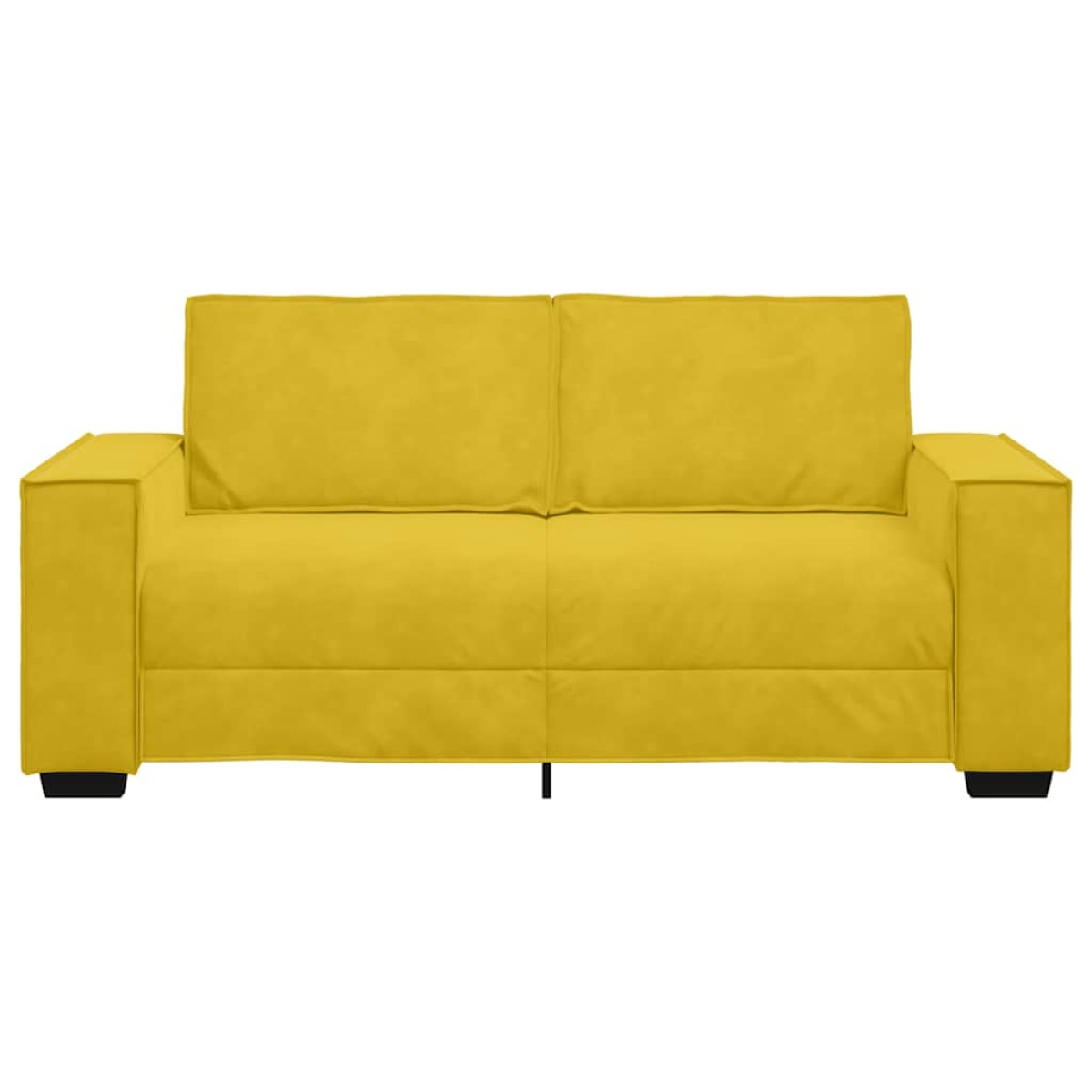 vidaXL Διθέσιος Καναπές Κίτρινος Βελούδινος 180x78x84 εκ.