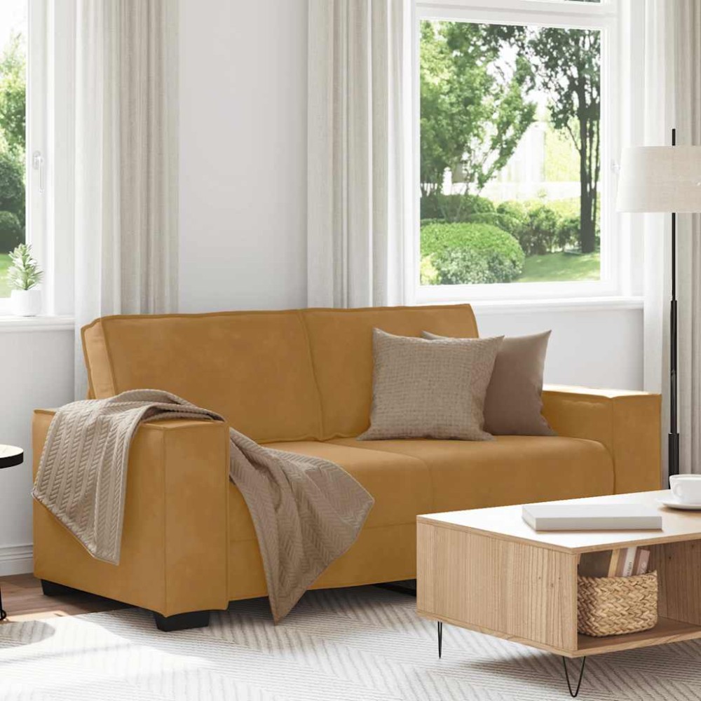 vidaXL Διθέσιος Καναπές Καφέ Βελούδινος 180x78x84 εκ.