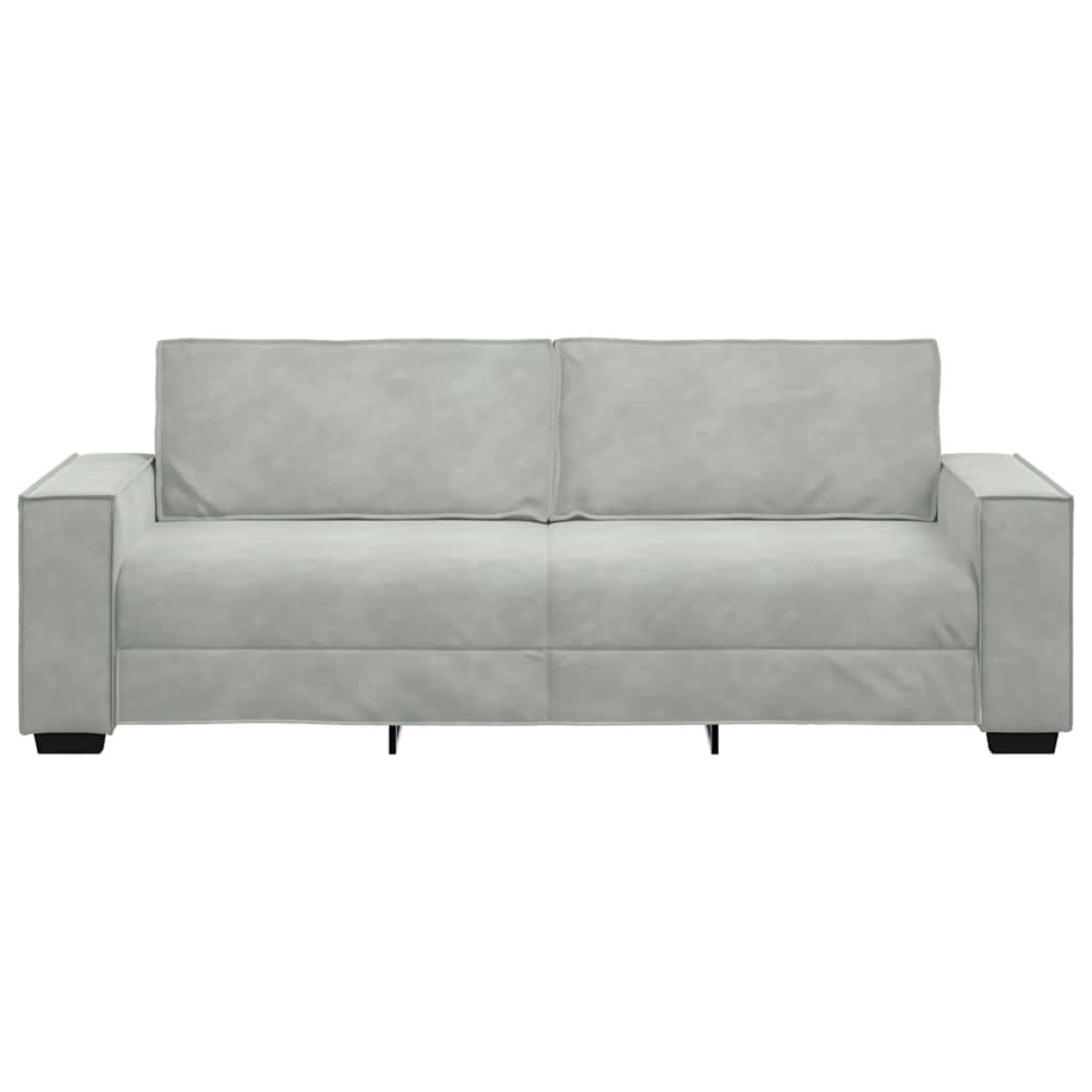vidaXL Τριθέσιος Καναπές Ανοιχτό Γκρι 220x78x84 εκ. Βελούδο