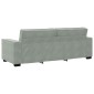 vidaXL Τριθέσιος Καναπές Ανοιχτό Γκρι 220x78x84 εκ. Βελούδο