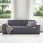 vidaXL Τριθέσιος Καναπές Σκούρο Γκρι 220x78x84 εκ. Βελούδο