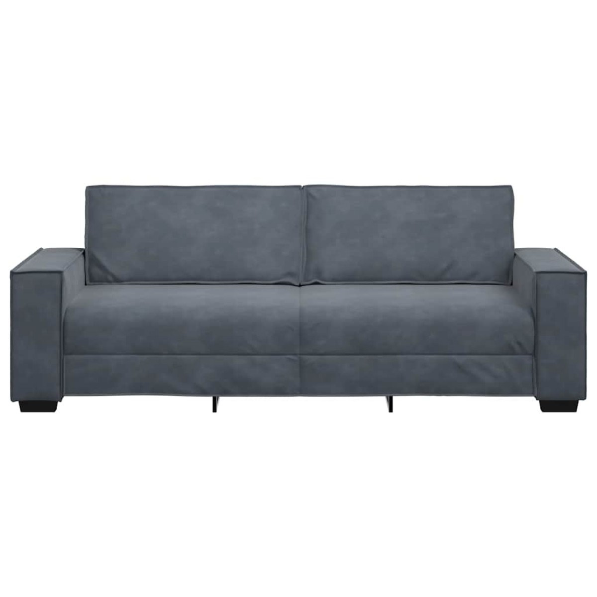vidaXL Τριθέσιος Καναπές Σκούρο Γκρι 220x78x84 εκ. Βελούδο