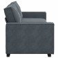 vidaXL Τριθέσιος Καναπές Σκούρο Γκρι 220x78x84 εκ. Βελούδο