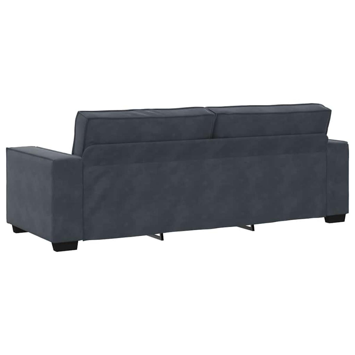 vidaXL Τριθέσιος Καναπές Σκούρο Γκρι 220x78x84 εκ. Βελούδο