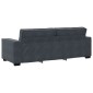 vidaXL Τριθέσιος Καναπές Σκούρο Γκρι 220x78x84 εκ. Βελούδο