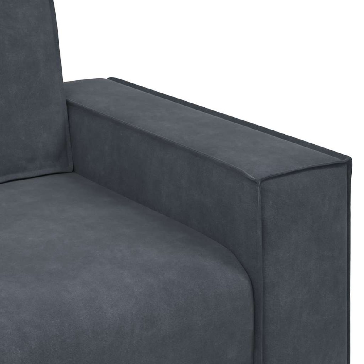 vidaXL Τριθέσιος Καναπές Σκούρο Γκρι 220x78x84 εκ. Βελούδο
