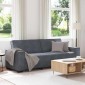vidaXL Τριθέσιος Καναπές Σκούρο Γκρι 220x78x84 εκ. Βελούδο