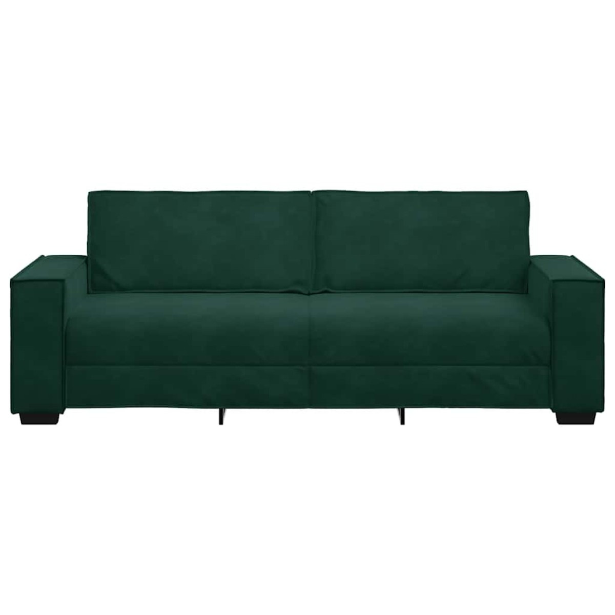 vidaXL Τριθέσιος Καναπές Σκούρο Πράσινο 220x78x84 εκ. Βελούδο