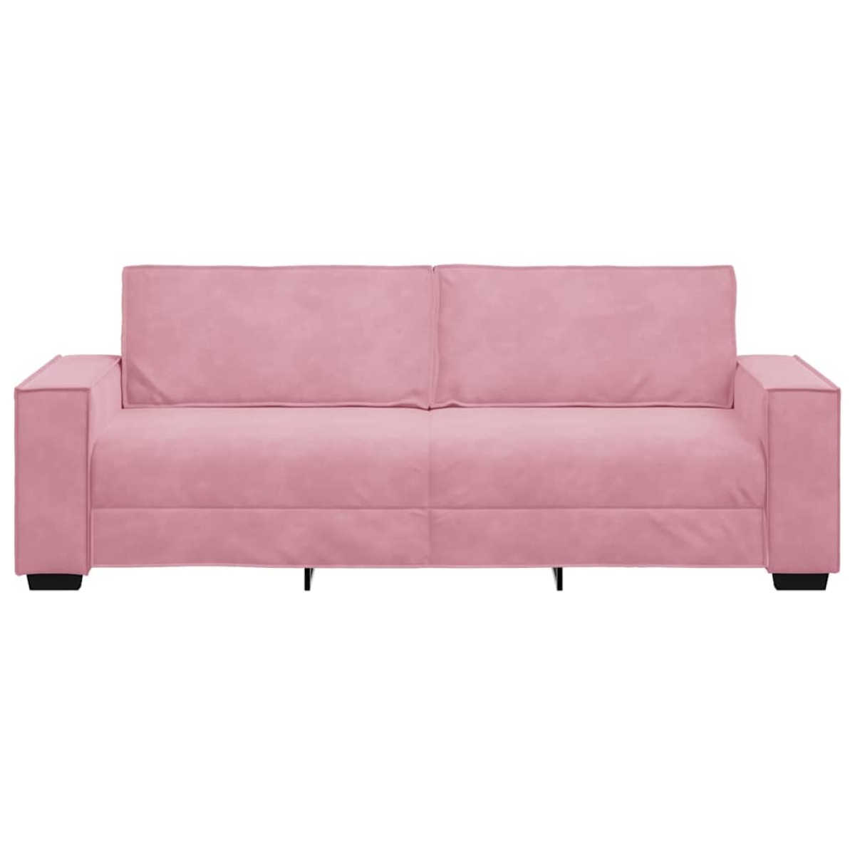 vidaXL Τριθέσιος Καναπές Ροζ Βελούδινος 220x78x84 εκ.