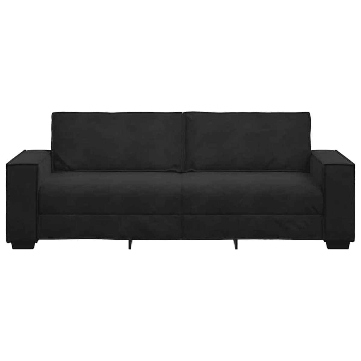 vidaXL Τριθέσιος Καναπές Μαύρος Βελούδινος 220x78x84 εκ.