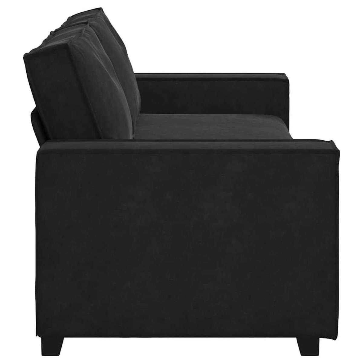 vidaXL Τριθέσιος Καναπές Μαύρος Βελούδινος 220x78x84 εκ.